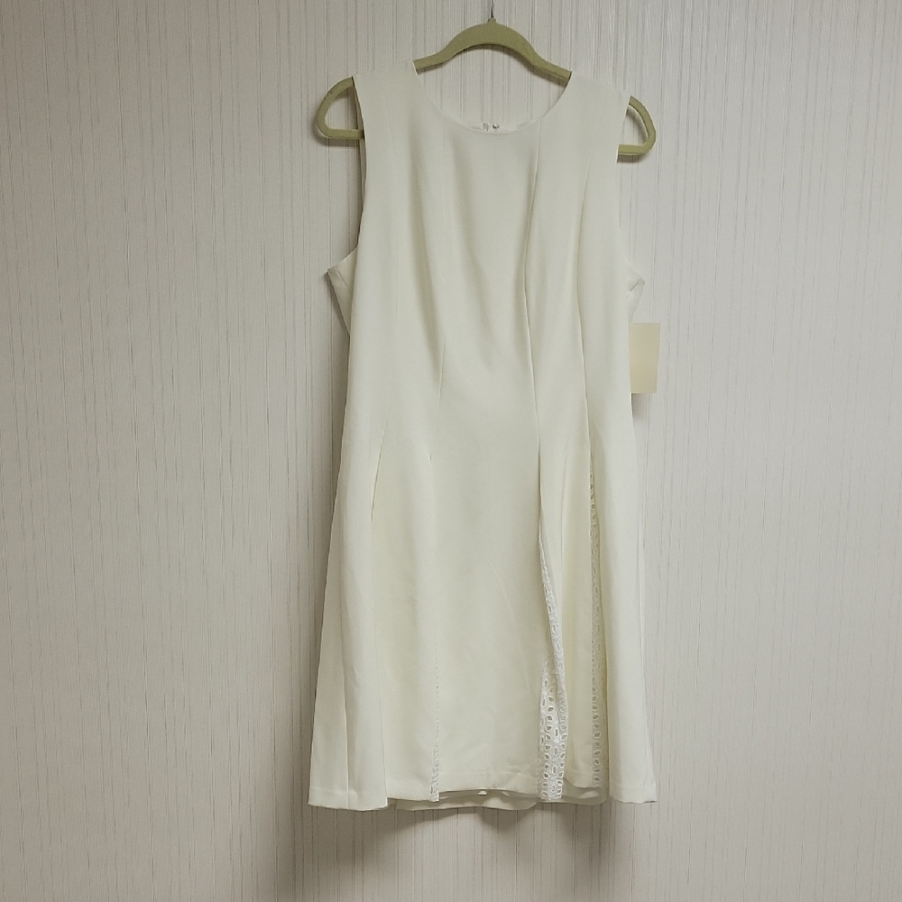 Julia Jordan Off White Sleeveless Midi Dress, 14 NWOT. Spring Bridal Old Money